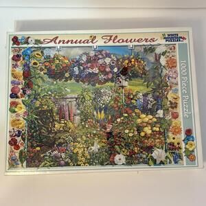 White Mountain Annual Flowers 1000 Piece Jigsaw Puzzle 2007 Item # 370 NEW